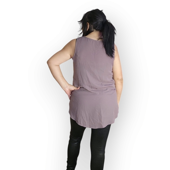 STUDIO Y WOMENS MEDIUM BROWN/GREY SEQUIN BLOUSE - Picture 4 of 5